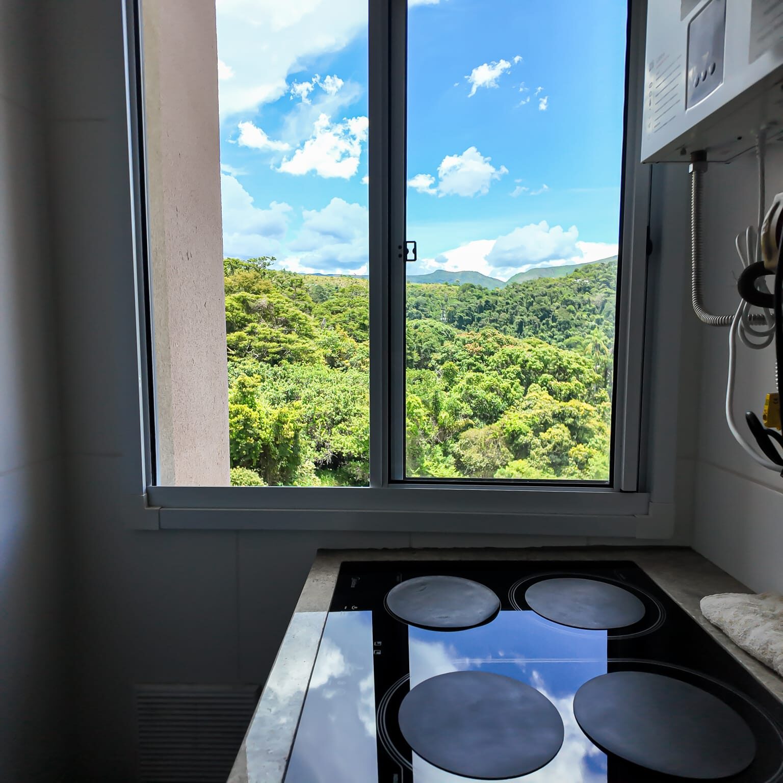 Cozinha equipada do apartamento