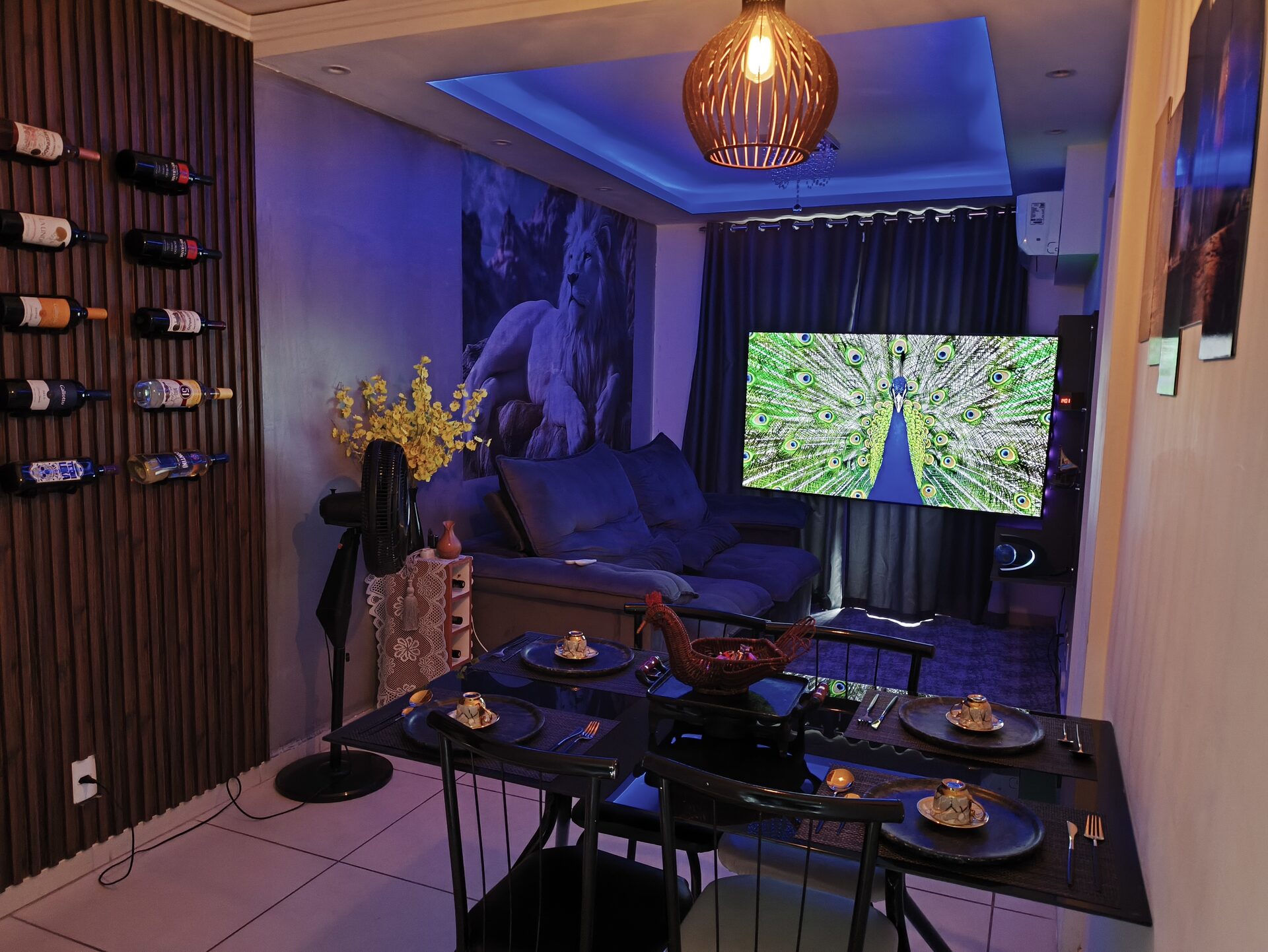 Sala de estar e jantar do apartamento